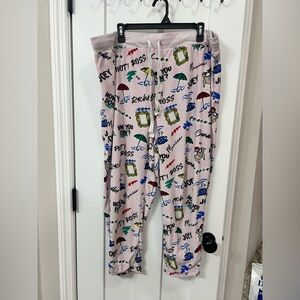 FRIENDS Womens Pajama Bottoms with Colorful Print